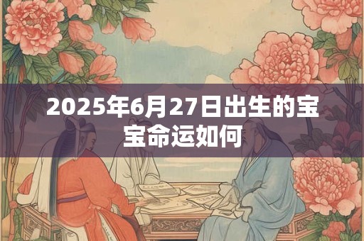 2025年6月27日出生的宝宝命运如何