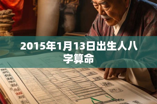 2015年1月13日出生人八字算命