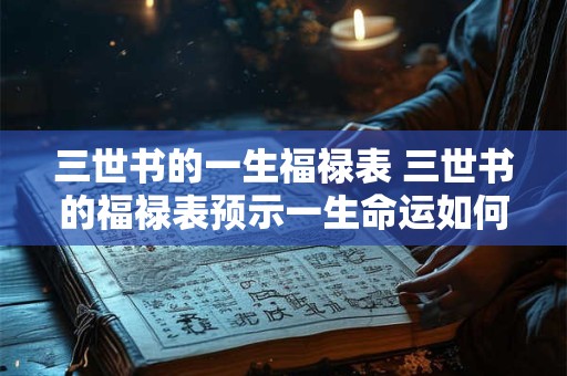 三世书的一生福禄表 三世书的福禄表预示一生命运如何