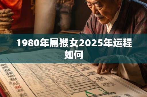 1980年属猴女2025年运程如何