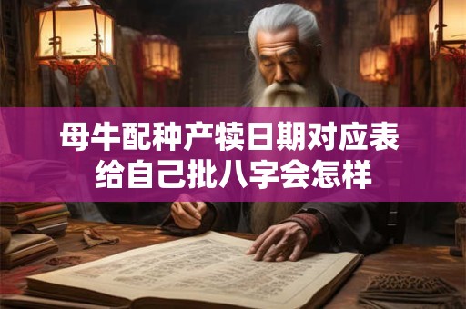 母牛配种产犊日期对应表 给自己批八字会怎样