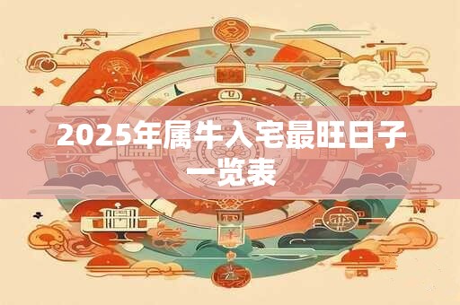 2025年属牛入宅最旺日子一览表