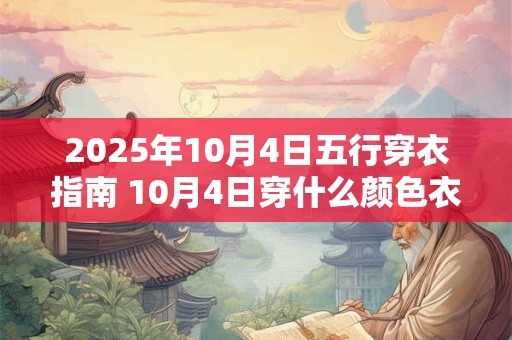 2025年10月4日五行穿衣指南 10月4日穿什么颜色衣服