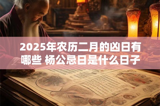 2025年农历二月的凶日有哪些 杨公忌日是什么日子