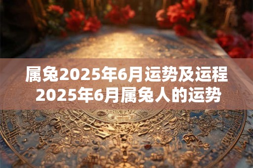 属兔2025年6月运势及运程 2025年6月属兔人的运势及运程如何