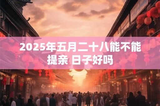 2025年五月二十八能不能提亲 日子好吗