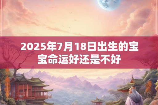 2025年7月18日出生的宝宝命运好还是不好