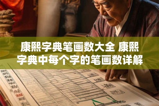 康熙字典笔画数大全 康熙字典中每个字的笔画数详解 康熙字典笔画数大全 康熙字典中每个字的笔画数详解