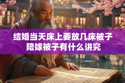 结婚当天床上要放几床被子 陪嫁被子有什么讲究