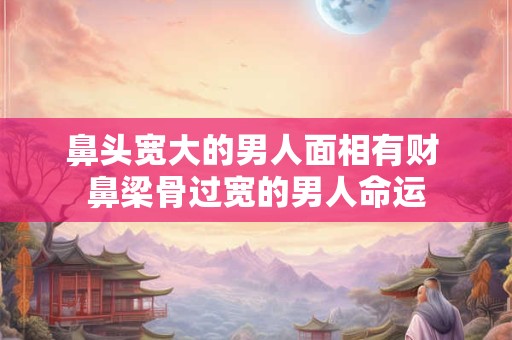 鼻头宽大的男人面相有财 鼻梁骨过宽的男人命运