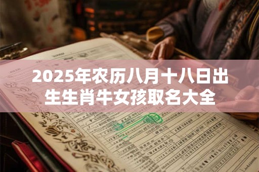 2026年农历八月十八日出生生肖牛女孩取名大全