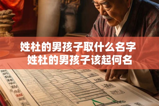 姓杜的男孩子取什么名字 姓杜的男孩子该起何名