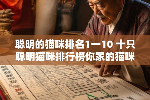 聪明的猫咪排名1一10 十只聪明猫咪排行榜你家的猫咪上榜了吗
