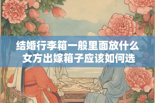 结婚行李箱一般里面放什么 女方出嫁箱子应该如何选择
