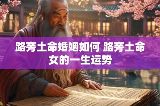 路旁土命婚姻如何 路旁土命女的一生运势