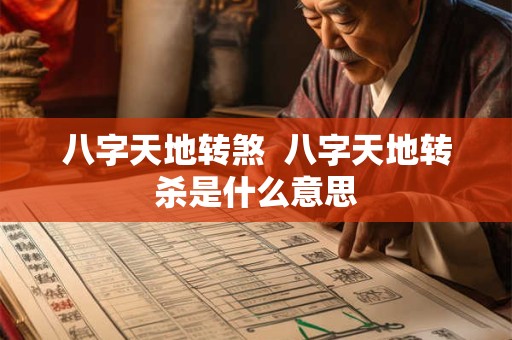 八字天地转煞  八字天地转杀是什么意思