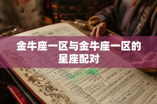 金牛座一区与金牛座一区的星座配对