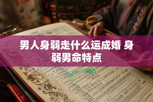 男人身弱走什么运成婚 身弱男命特点