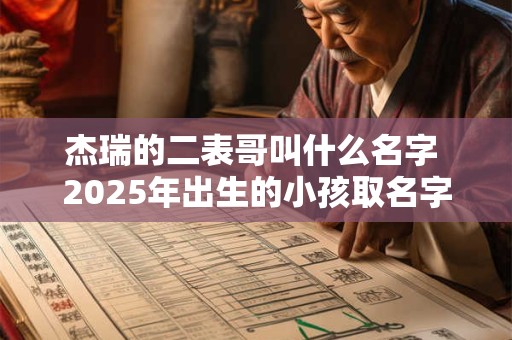 杰瑞的二表哥叫什么名字 2025年出生的小孩取名字