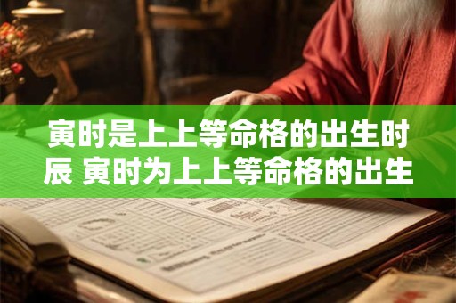 寅时是上上等命格的出生时辰 寅时为上上等命格的出生时刻