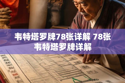 韦特塔罗牌78张详解 78张韦特塔罗牌详解