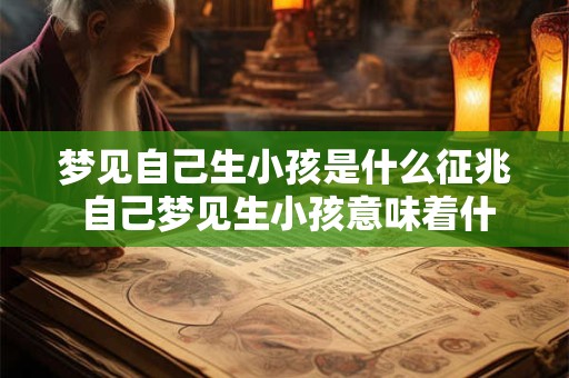 梦见自己生小孩是什么征兆 自己梦见生小孩意味着什么
