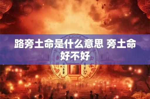 路旁土命是什么意思 旁土命好不好