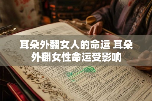 耳朵外翻女人的命运 耳朵外翻女性命运受影响