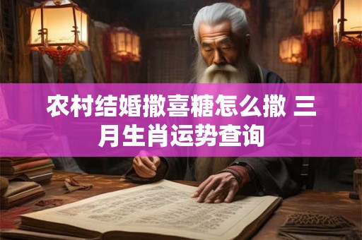 农村结婚撒喜糖怎么撒 三月生肖运势查询
