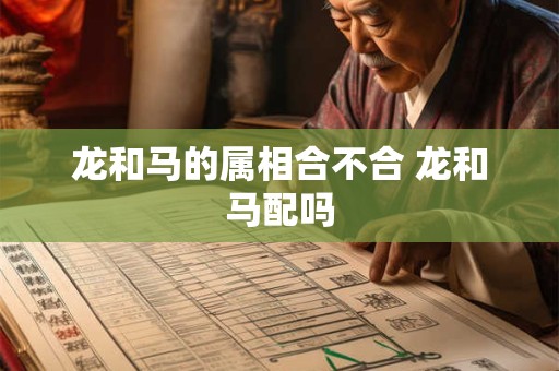 龙和马的属相合不合 龙和马配吗