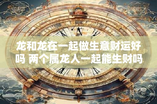 龙和龙在一起做生意财运好吗 两个属龙人一起能生财吗
