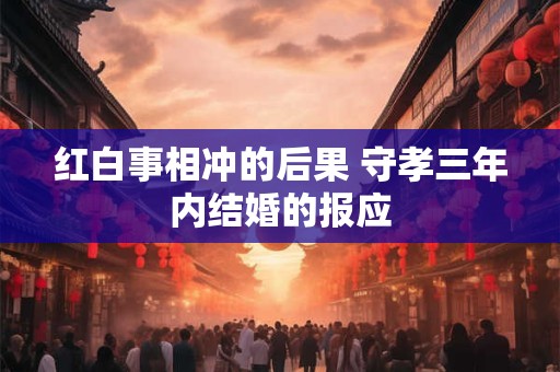 红白事相冲的后果 守孝三年内结婚的报应