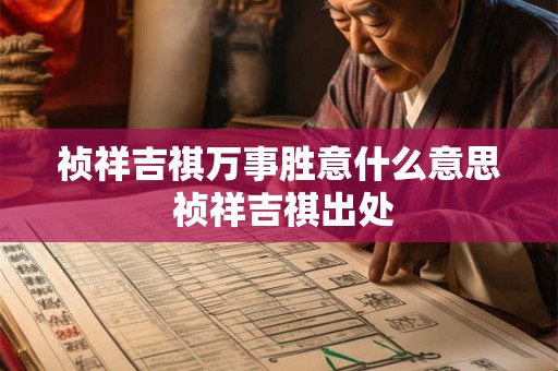 祯祥吉祺万事胜意什么意思 祯祥吉祺出处
