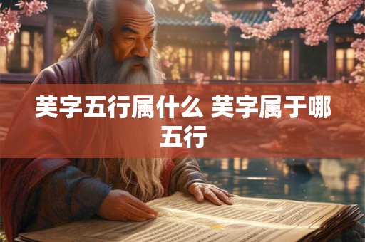 芙字五行属什么 芙字属于哪五行