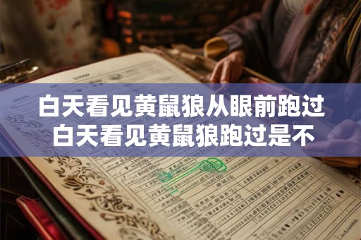 白天看见黄鼠狼从眼前跑过 白天看见黄鼠狼跑过是不是很危险