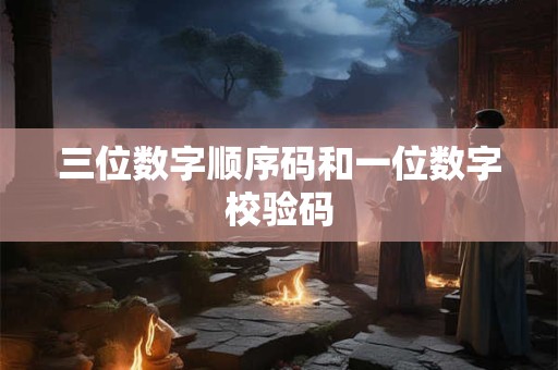 三位数字顺序码和一位数字校验码