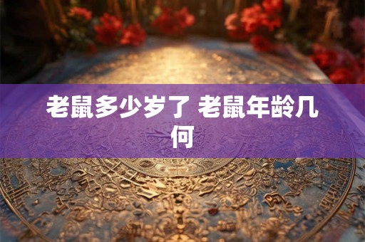 老鼠多少岁了 老鼠年龄几何