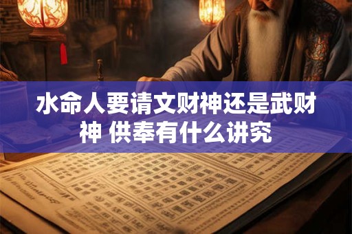 水命人要请文财神还是武财神 供奉有什么讲究