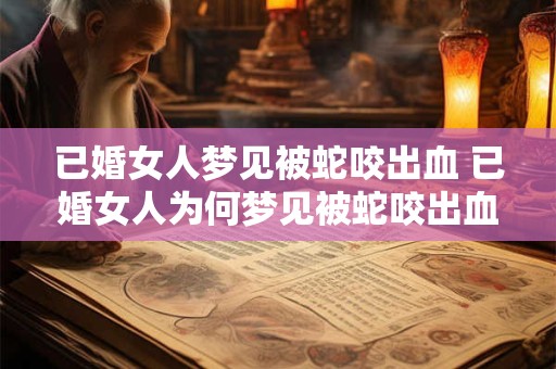 已婚女人梦见被蛇咬出血 已婚女人为何梦见被蛇咬出血
