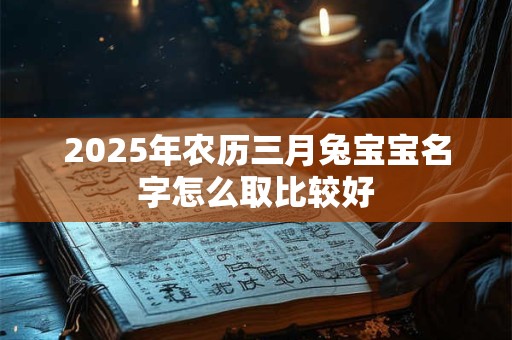 2025年农历三月兔宝宝名字怎么取比较好