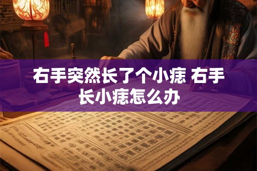 右手突然长了个小痣 右手长小痣怎么办