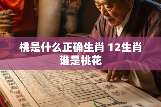桃是什么正确生肖 12生肖谁是桃花