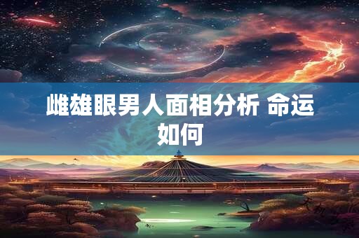 雌雄眼男人面相分析 命运如何