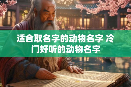 适合取名字的动物名字 冷门好听的动物名字
