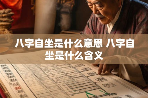 八字自坐是什么意思 八字自坐是什么含义