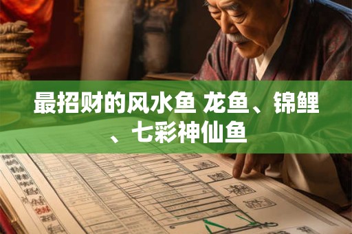 最招财的风水鱼 龙鱼、锦鲤、七彩神仙鱼