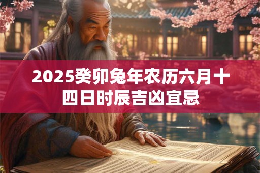 2025癸卯兔年农历六月十四日时辰吉凶宜忌