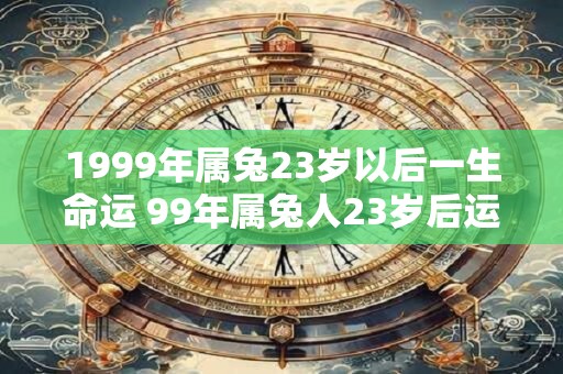 1999年属兔23岁以后一生命运 99年属兔人23岁后运势