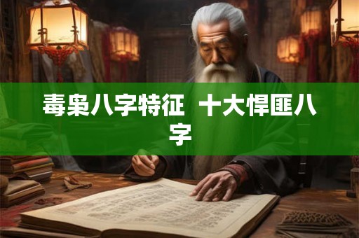 毒枭八字特征  十大悍匪八字