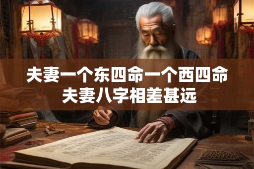 夫妻一个东四命一个西四命 夫妻八字相差甚远